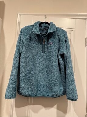 Patagonia Teal Plush Half-Zip Fleece Pullover